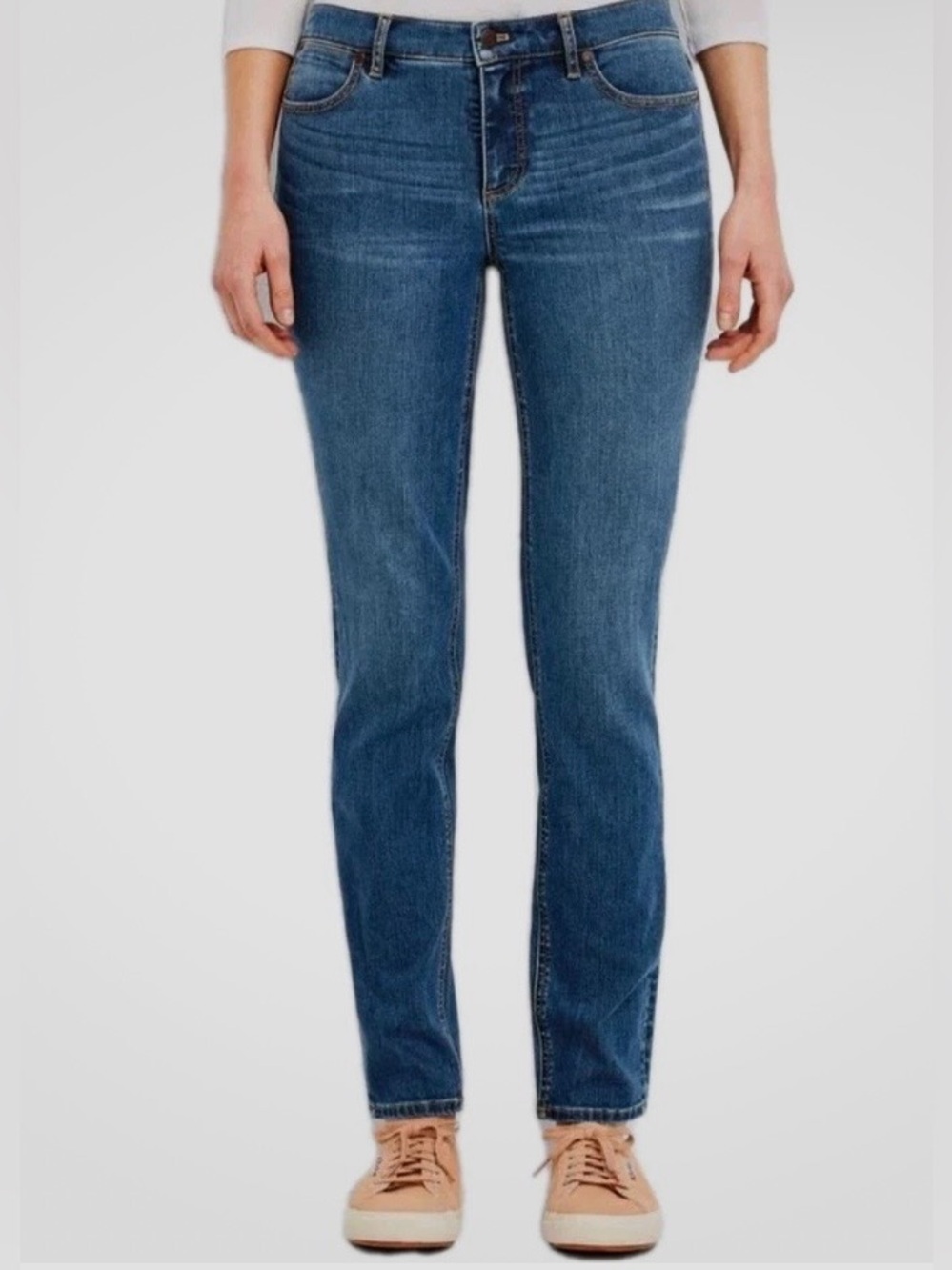 Talbots Flawless Five-Pocket Straight Jean Women’s 6P Dark wash Stretch denim